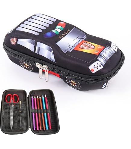 Amazon | 筆箱 ふでばこ 車 メッシュ ペンケース くるま 乗り物 文具